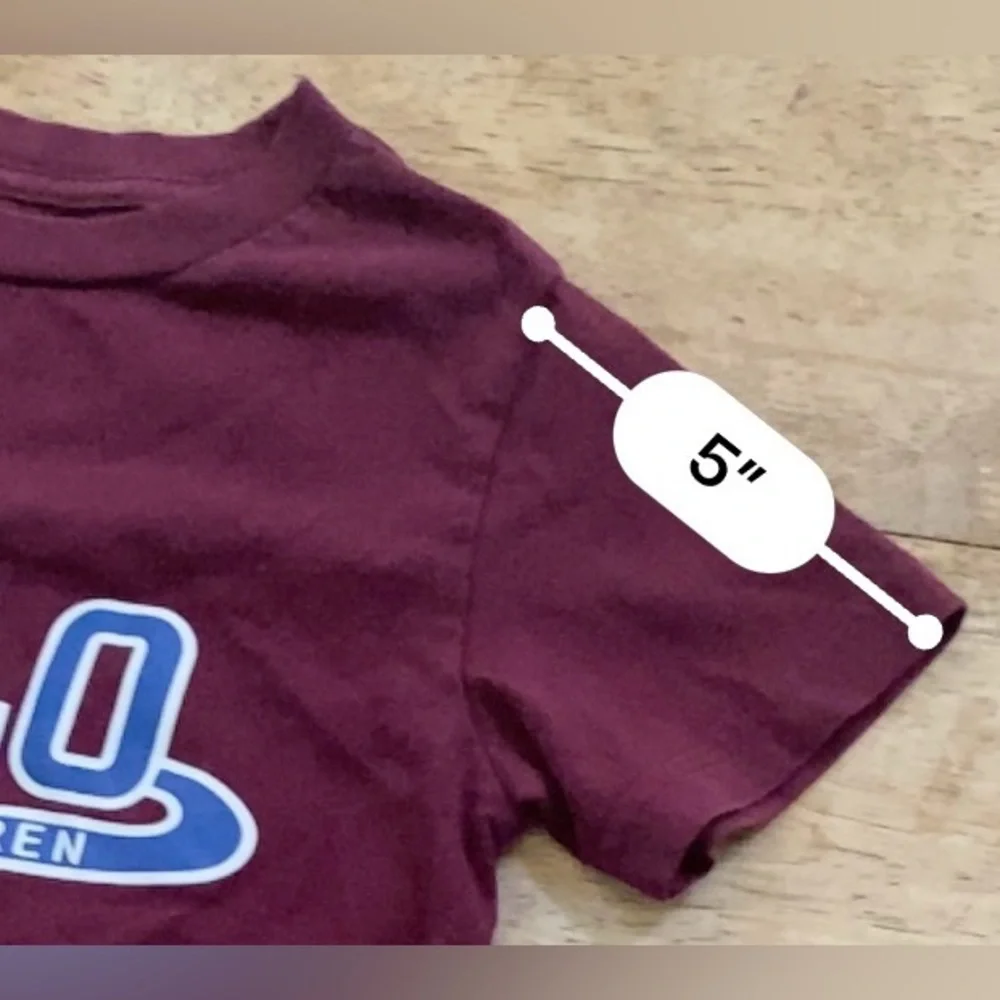 Polo Ralph Lauren Boys’ Sz 4/4T Maroon Logo ‎ Cotton Jersey Tee